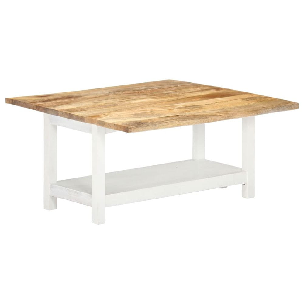 Vidaxl Rozťahovací stolík biely 90x(45-90)x45 cm mangové drevo